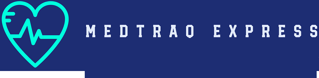 Heart logo with "Medtrao Express" text.